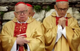 Cardinal Henryk Gulbinowicz, left.   Piotr Drabik via Flickr (CC BY 2.0).