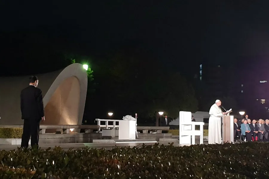 Pope Francis speaks at Peace Memorial Park in Hiroshima, Japan. ?w=200&h=150