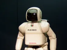 ASIMO, a humanoid robot created by Honda in 2000 (CC BY-SA 3.0).