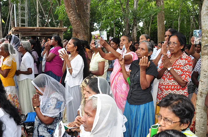 Sri Lankans participate in healing prayers for a day of the sick in August, 2014. ?w=200&h=150