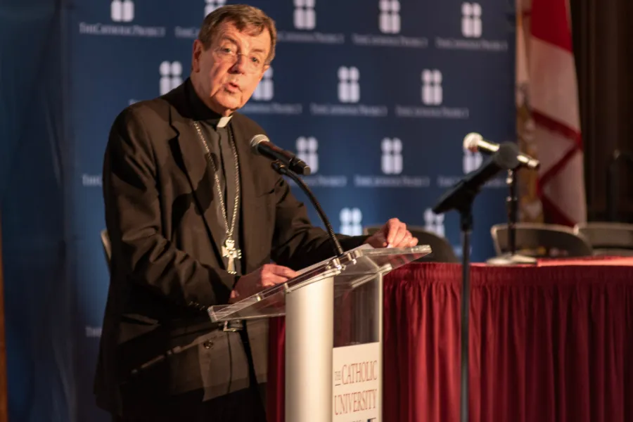 Archbishop Allen H. Vigneron speaking April 25, 2019 at The Catholic University of America.?w=200&h=150