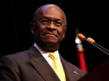 Herman Cain speaking at a Republican Party fundraiser in Phoenix, Arizona. 