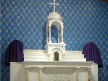 A stripped altar on Holy Thursday 2015 at Mater Dei Parish in Irving, Texas.