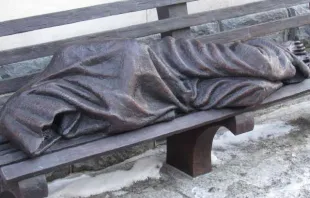 Homeless Jesus statue.   Matt Hadro/CNA.