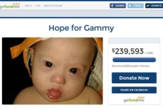 Hope for Gammy Fund Raising Page Screenshot CNA CNA