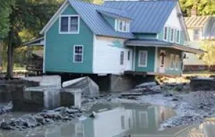 Houses severely damaged after Hurricane Irene came through Bethel, Vt. on August 29, 2011.   USFWS