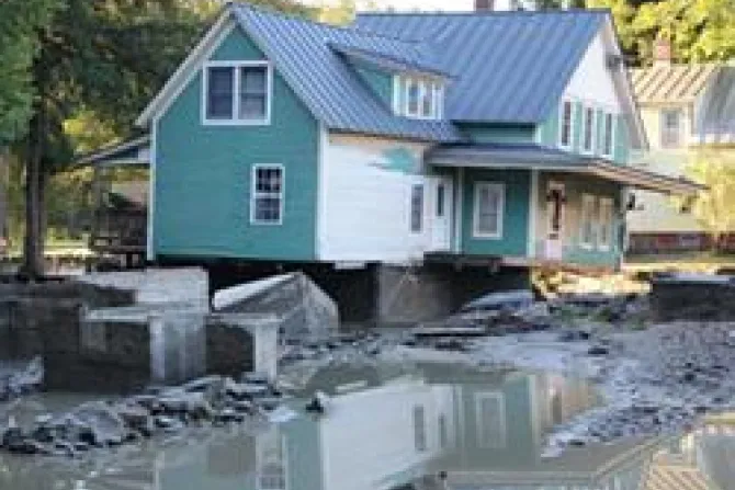 Houses were severely damaged after Hurricane Irene came through Bethel VT on August 29 2011 Credit USFWS 2 CNA US Catholic News 8 30 11
