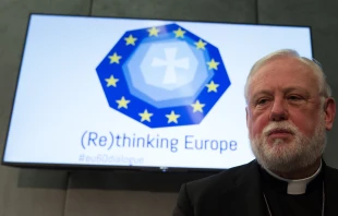 Monsignor Paul Richard Gallagher, Secretary for Relations with States.   Elise Harris/CNA.