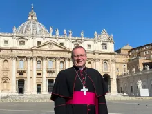 Bishop Georg Bätzing, president of the German bishops’ conference in St. Peter’s Square, June 27, 2020. 