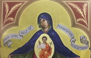Icon of Our Lady Help of Persecuted Christians, presented at the Knight of Columbus convention.