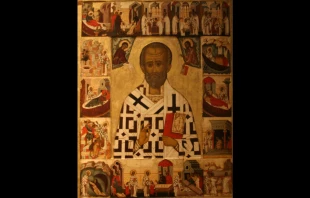 A Russian icon of St. Nicholas, c. 1500.