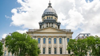 Illinois state capitol in Springfield.