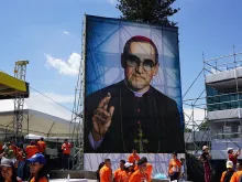 An image of Blessed Oscar Romero in San Salvador, El Salvador, after his beatification. 