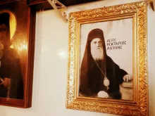 Images in Holy Trinity Monastery, founded by St. Nekolarios in Aegina, Greece. 