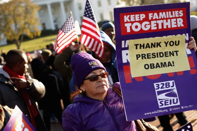 Immigration rally Obama immigration reform Catholic News Agency Credit Chip Somodevilla Getty Images 112114 CNA