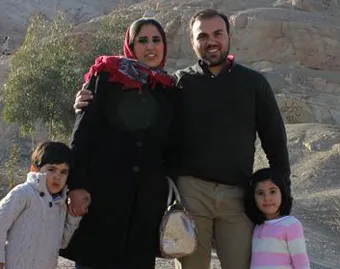 Imprisoned pastor Saeed Abedin with his family. ?w=200&h=150