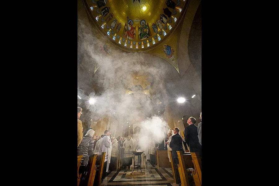 Incense rises to bless the Trinity Dome during the Dec. 8, 2017 Mass. ?w=200&h=150