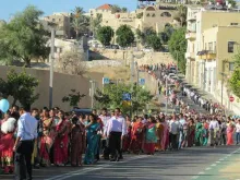 Indian Chaplaincy procession on feast of Nativity of Mary. 