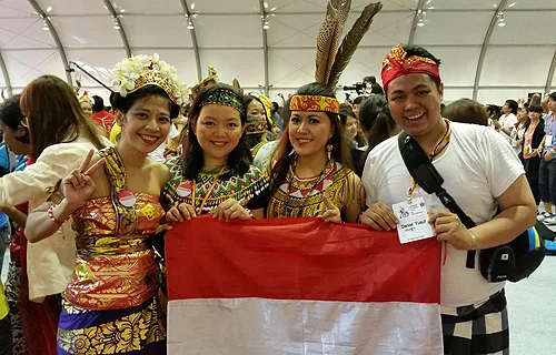 Indonesian youth take part in the 6th Asian Youth Day with Pope Francis at Solmoe Shrine in South Korea on Aug. 15, 2014. ?w=200&h=150