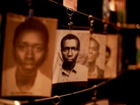 Inside the Kigali Genocide Memorial Center.