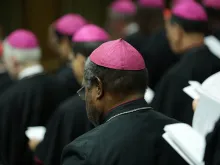 Inside the Synod Hall during the meeting of bishops and cardinals on Oct. 14, 2015. 