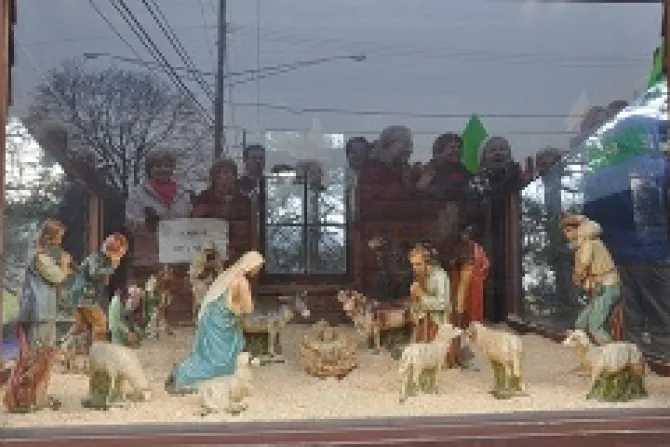Installation of the Nativity display in Warren MI on Dec 15 2012 Credit Thomas More Law Center CNA US Catholic News 12 17 12