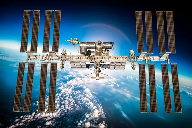 International Space Station over the planet earth Elements of this image furnished by NASA Credit Andrey Armyagov Shutterstock CNA
