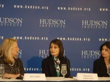 Iranian Christians speak during a panel at the Hudson Institute in Washington D.C. on April 12, 2013. 