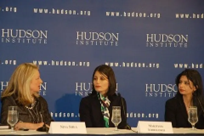 Iranian Christians speak during a panel at the Hudson Institute in Washington DC on April 12 2013 Credit Addie Mena CNA CNA US Catholic News 4 12 13