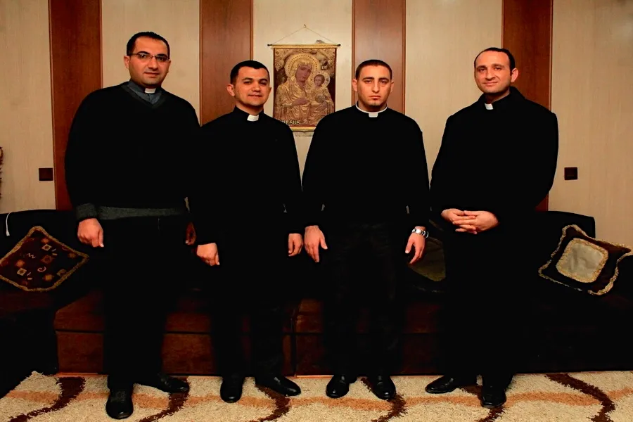 Iraqi seminarians. Photo courtesy of Roni Momica, second from the left. ?w=200&h=150