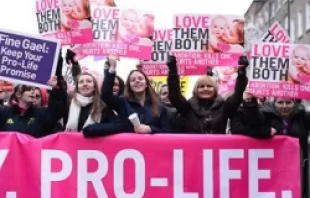Irish women show support for pro-life Ireland. 