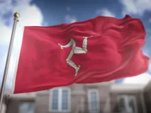 The flag of the Isle of Man. 