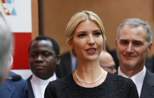 Ivanka Trump at Rome's Community Sant'Egidio to meet with African women freed from human trafficking on May 24, 2017.   Daniel Ibanez/CNA.