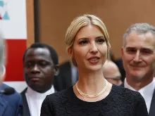 Ivanka Trump at Rome's Community Sant'Egidio to meet with African women freed from human trafficking on May 24, 2017. 