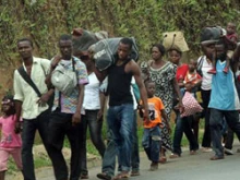 Civilians in Ivory Coast flee the fighting between Ouattara and Gbagbo. 