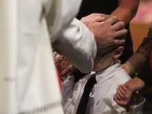 Jackson Laskowski celebrated his first Communion and confirmation at St. Thomas Aquinas in Charlotte on Sept. 29. 