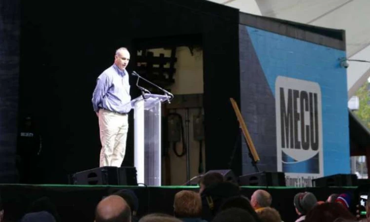 James Grein speaks at the Silence Stops Now rally in Baltimore Nov 13 2018 Credit Christine Rousselle CNA CNA