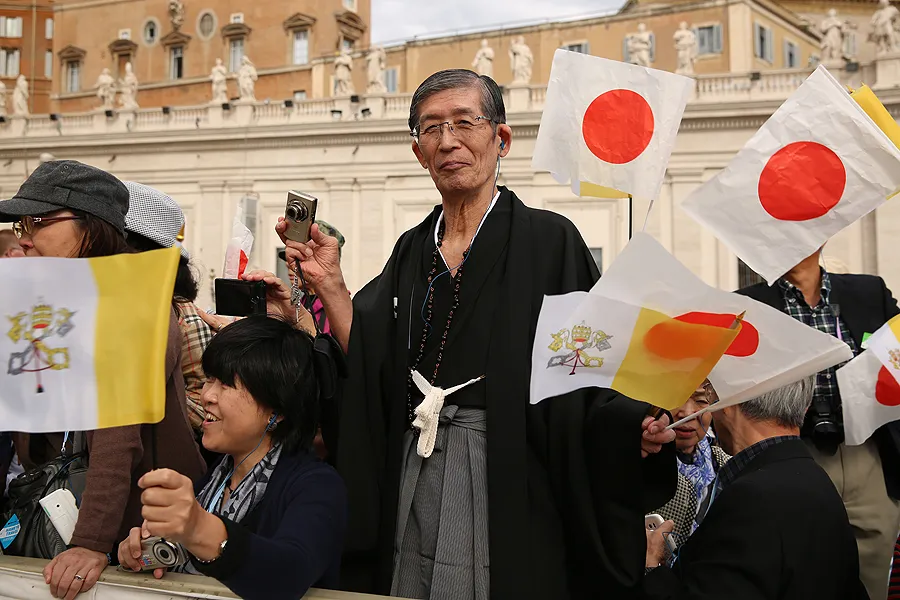 Japanese pilgrims attend the General Audience address in St. Peter's Square, Oct. 22, 2014. ?w=200&h=150