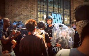 Jason Stockley Protests in St. Louis, Missouri.   Paul Sableman via Flickr (CC BY 2.0) filter added.