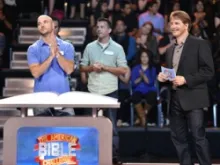 Jeff Foxworthy with Team Suburban Saints on The American Bible Challenge. Photo courtesy of GSN.