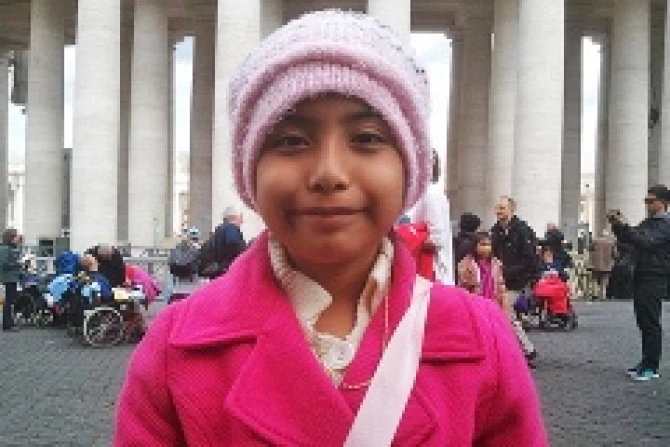 Jersey Vargas in St Peters Square March 26 2014 Credit Marta Jimnez Ibez CNA CNA 3 31 14