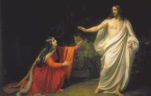 Jesus and Mary Magdalen by Alexander Andreyevich Ivanov. Public Domain.