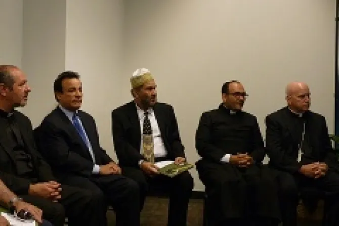 Jewish Christian and Muslim leaders joined together to sigh the PLACE Initiative in Denver on Aug 11 2014 Credit Kevin Jones CNA CNA 8 11 14