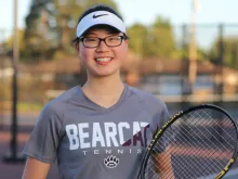 Joelle Chung, who was disqualified from participating in the tennis postseason by the Washington Interscholastic Activities Association. 
