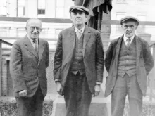 John Curry (C) and his cousin Patrick Hill (L), witnesses of Our Lady of Knock. Photo courtesy of Knock Museum Collection, Knock Shrine, Co. Mayo, Ireland.