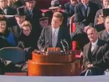 President John F. Kennedy delivers his inaugural address