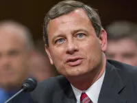 John Roberts testifies before the Senate Judiciary Committee during confirmation hearings to be Chief Justice of the US Supreme Court, Sept. 13, 2005. 