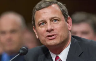John Roberts testifies before the Senate Judiciary Committee during confirmation hearings to be Chief Justice of the US Supreme Court, Sept. 13, 2005. Rob Crandall/Shutterstock.