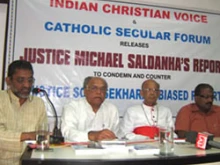 Joseph Dias, Justice Michael Saldanha, Cardinal Oswald Gracias and Dr. Abraham Mathai. 