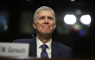 Judge Neil Gorsuch listens during his Supreme Court confirmation hearing before the Senate Judiciary Committee, March 20, 2017.   Alex Wong/Getty Images.